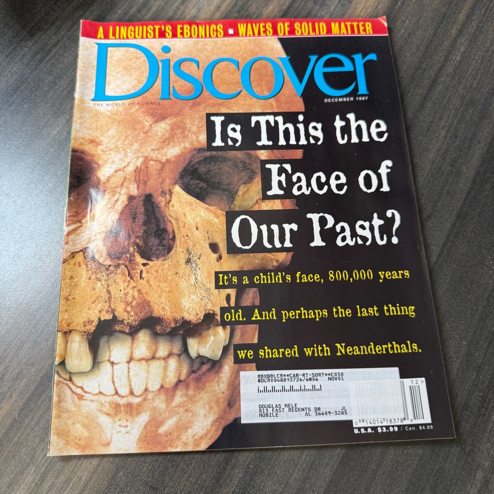Discover Magazine December 1997 Is This The Face of Our Past‎ Neanderthals